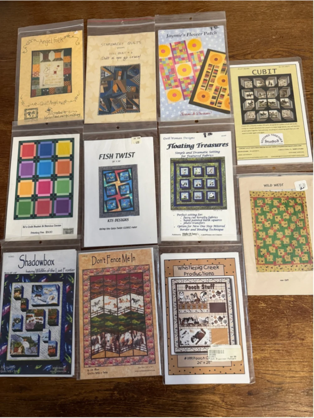 Vintage Quilt Pattern Lot of 11 New Unused Quilt As You Go Animal Novelty OOP